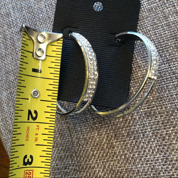 Silver Embellished Drop Earrings - Picture 7 of 7